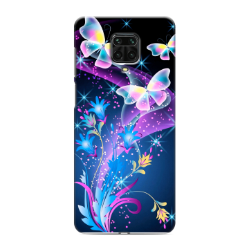 Силиконовый чехол на Xiaomi Redmi Note 9 Pro с принтом Бабочки Силиконовый чехол на Xiaomi Redmi Note 9 Pro с принтом Бабочки