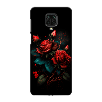 Силиконовый чехол на Xiaomi Redmi Note 9 Pro с принтом Розы красные Силиконовый чехол на Xiaomi Redmi Note 9 Pro с принтом Розы красные