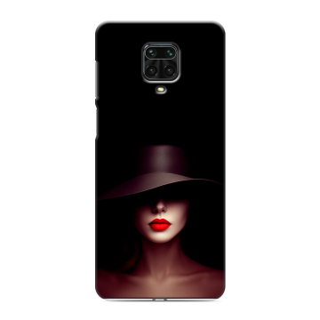 Силиконовый чехол на Xiaomi Redmi Note 9 Pro с принтом Девушка в шляпе Силиконовый чехол на Xiaomi Redmi Note 9 Pro с принтом Девушка в шляпе