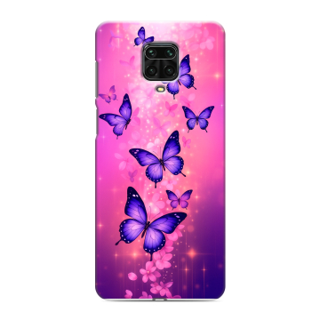 Силиконовый чехол на Xiaomi Redmi Note 9 Pro с принтом Бабочки Силиконовый чехол на Xiaomi Redmi Note 9 Pro с принтом Бабочки
