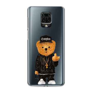 Силиконовый чехол на Xiaomi Redmi Note 9 Pro с принтом Мишка Силиконовый чехол на Xiaomi Redmi Note 9 Pro с принтом Мишка