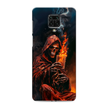 Силиконовый чехол на Xiaomi Redmi Note 9 Pro с принтом Скелет и карты