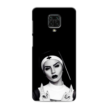 Силиконовый чехол на Xiaomi Redmi Note 9 Pro с принтом монашка