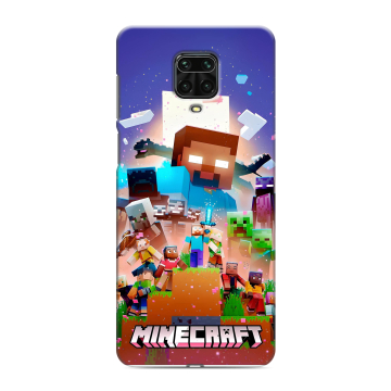 Силиконовый чехол на Xiaomi Redmi Note 9 Pro с принтом Майнкрафт Minecraft