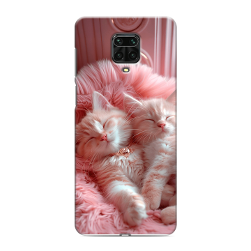 Силиконовый чехол на Xiaomi Redmi Note 9 Pro с принтом котята котики