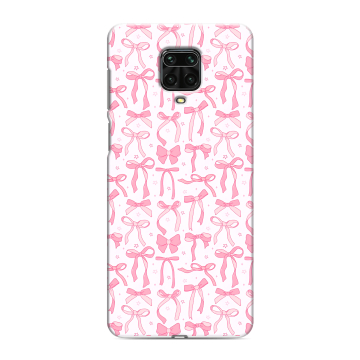 Силиконовый чехол на Xiaomi Redmi Note 9 Pro с принтом Розовые бантики Силиконовый чехол на Xiaomi Redmi Note 9 Pro с принтом Розовые бантики