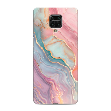 Силиконовый чехол на Xiaomi Redmi Note 9 Pro с принтом розовый мрамор Силиконовый чехол на Xiaomi Redmi Note 9 Pro с принтом розовый мрамор