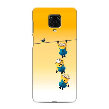 Силиконовый чехол на Xiaomi Redmi Note 9 Pro с принтом Миньоны