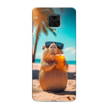Силиконовый чехол на Xiaomi Redmi Note 9 Pro с принтом Капибара