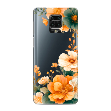 Силиконовый чехол на Xiaomi Redmi Note 9 Pro с принтом Цветы принт