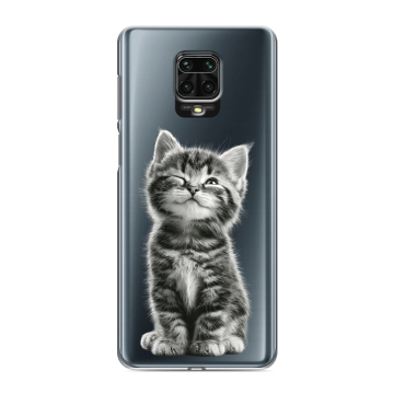 Силиконовый чехол на Xiaomi Redmi Note 9 Pro с принтом Котенок