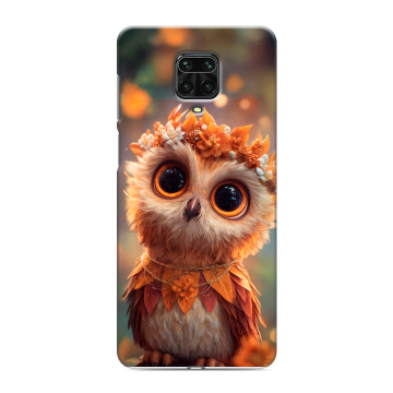 Силиконовый чехол на Xiaomi Redmi Note 9 Pro с принтом Милая сова