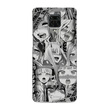 Силиконовый чехол на Xiaomi Redmi Note 9 Pro с принтом Ahegao Ахегао Аниме