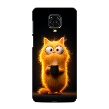 Силиконовый чехол на Xiaomi Redmi Note 9 Pro с принтом Смешной кот