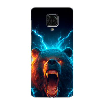 Силиконовый чехол на Xiaomi Redmi Note 9 Pro с принтом Медведь