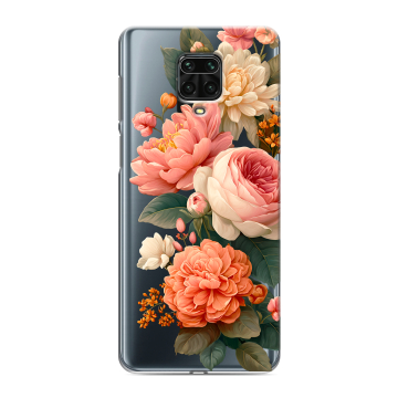 Силиконовый чехол на Xiaomi Redmi Note 9 Pro с принтом цветы