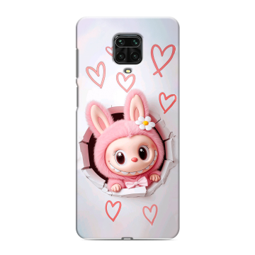 Силиконовый чехол на Xiaomi Redmi Note 9 Pro с принтом Labubu Лабубу