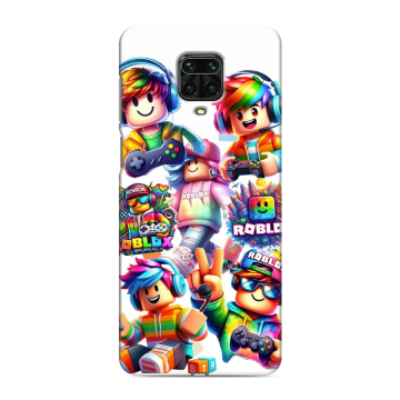 Силиконовый чехол на Xiaomi Redmi Note 9 Pro с принтом Roblox Роблокс