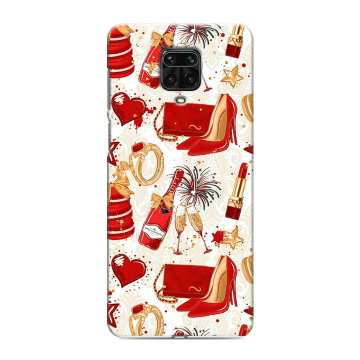 Силиконовый чехол на Xiaomi Redmi Note 9 Pro с принтом Новый год