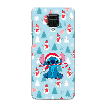 Силиконовый чехол на Xiaomi Redmi Note 9 Pro с принтом Стич Новый год