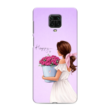 Силиконовый чехол на Xiaomi Redmi Note 9 Pro с принтом женский