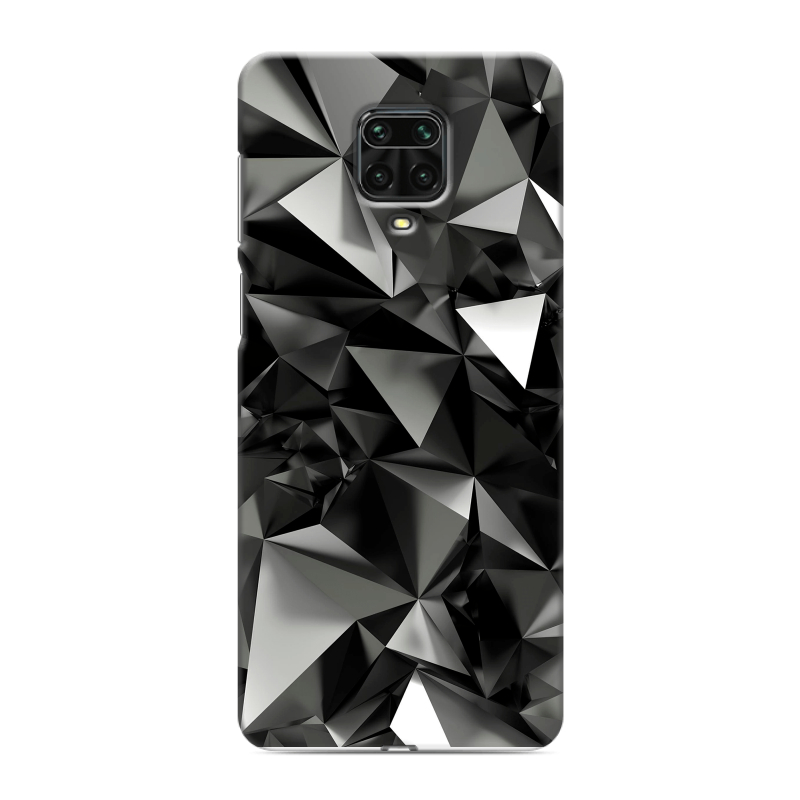 Силиконовый противоударный чехол на Xiaomi Redmi Note 9 Pro с принтом Черные кристаллы Силиконовый противоударный чехол на Xiaomi Redmi Note 9 Pro с принтом Черные кристаллы