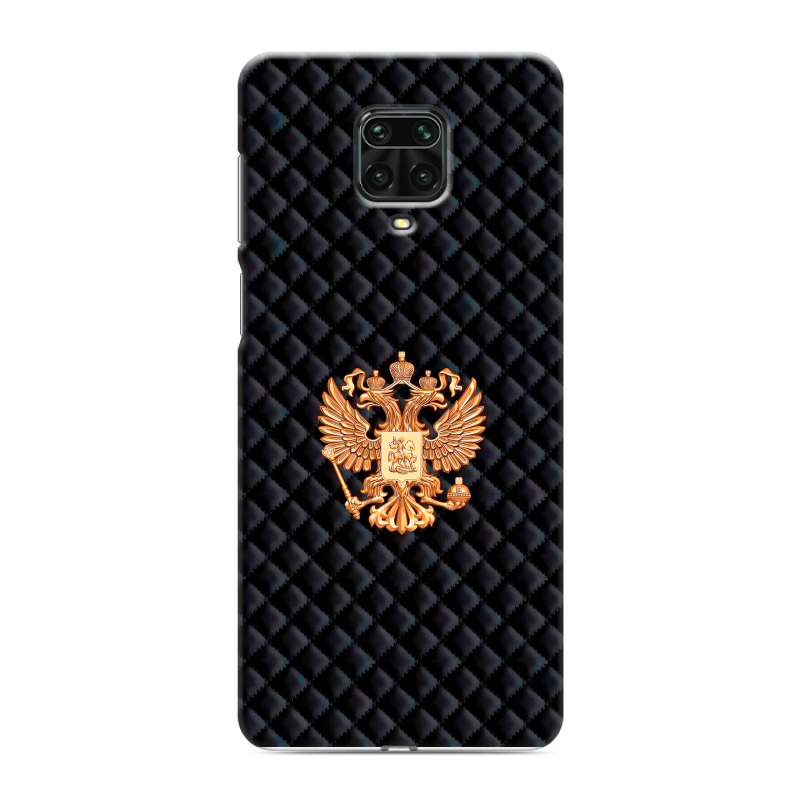 Силиконовый противоударный чехол на Xiaomi Redmi Note 9 Pro с принтом Герб России принт Силиконовый противоударный чехол на Xiaomi Redmi Note 9 Pro с принтом Герб России принт