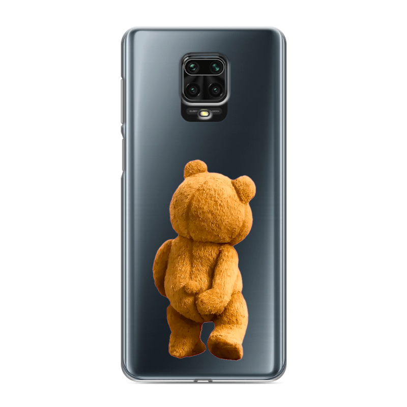 Силиконовый противоударный чехол на Xiaomi Redmi Note 9 Pro с принтом Медведь Силиконовый противоударный чехол на Xiaomi Redmi Note 9 Pro с принтом Медведь