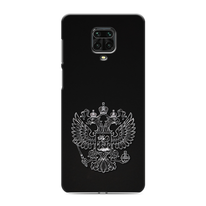 Силиконовый противоударный чехол на Xiaomi Redmi Note 9 Pro с принтом Герб России Силиконовый противоударный чехол на Xiaomi Redmi Note 9 Pro с принтом Герб России