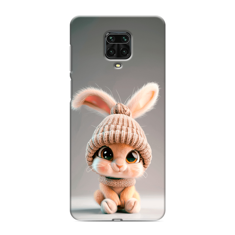Силиконовый противоударный чехол на Xiaomi Redmi Note 9 Pro с принтом Кролик Силиконовый противоударный чехол на Xiaomi Redmi Note 9 Pro с принтом Кролик