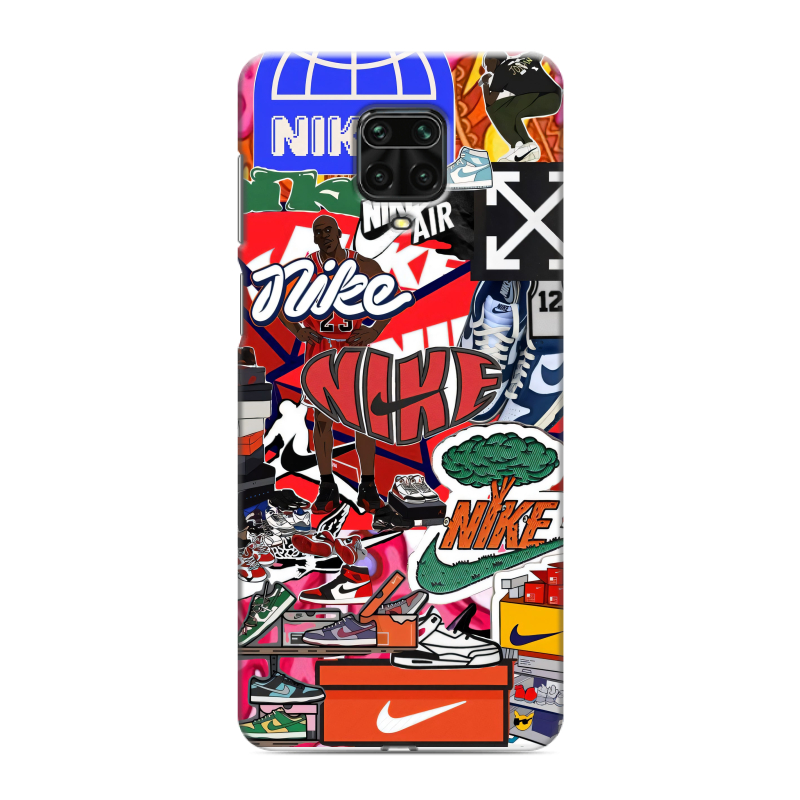 Силиконовый чехол на Xiaomi Redmi Note 9 Pro с принтом Найк Nike яркий Силиконовый чехол на Xiaomi Redmi Note 9 Pro с принтом Найк Nike яркий