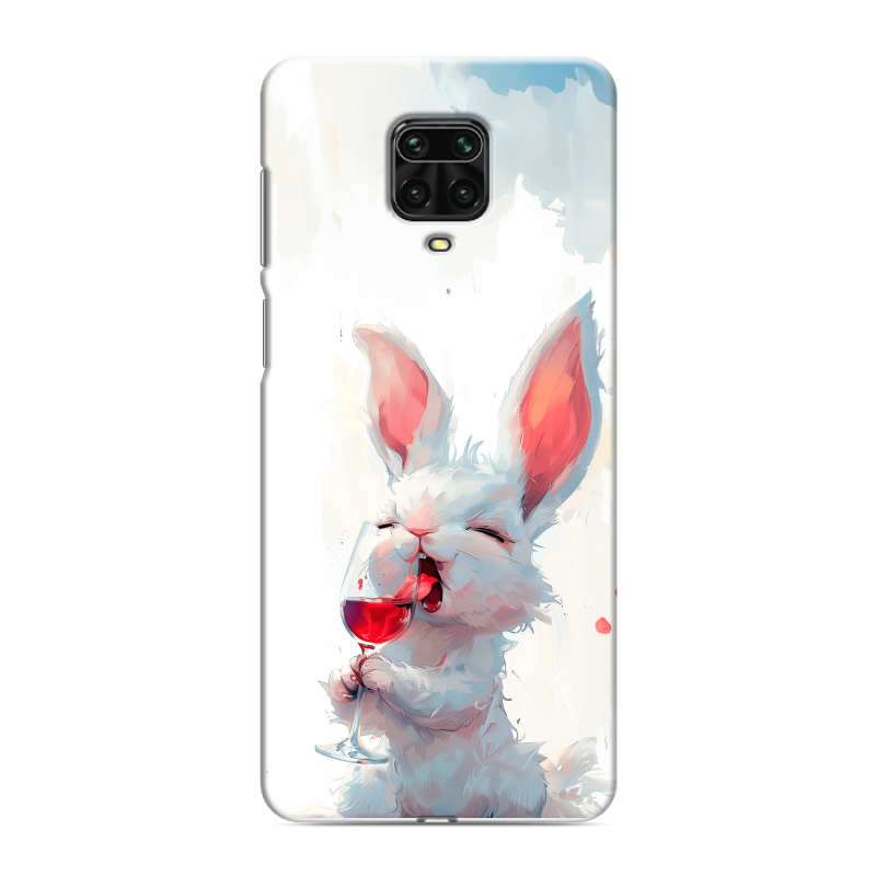 Силиконовый чехол на Xiaomi Redmi Note 9 Pro с принтом кролик зайчик Силиконовый чехол на Xiaomi Redmi Note 9 Pro с принтом кролик зайчик