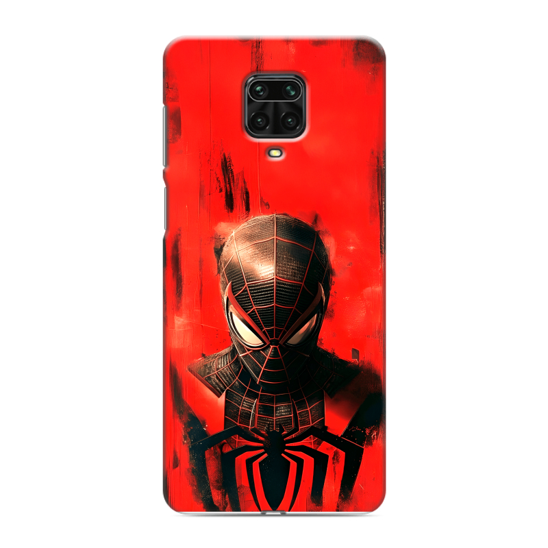 Пластиковый чехол на Xiaomi Redmi Note 9 Pro с принтом человек паук spiderman Пластиковый чехол на Xiaomi Redmi Note 9 Pro с принтом человек паук spiderman