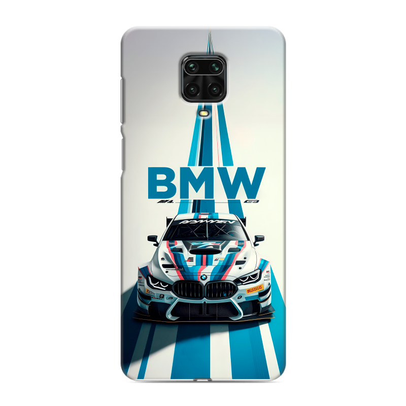 Силиконовый противоударный чехол на Xiaomi Redmi Note 9 Pro с принтом БМВ BMW Силиконовый противоударный чехол на Xiaomi Redmi Note 9 Pro с принтом БМВ BMW