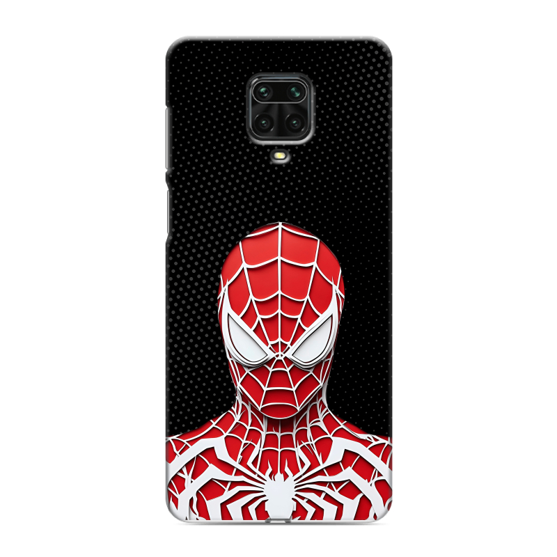 Пластиковый чехол на Xiaomi Redmi Note 9 Pro с принтом человек паук spiderman Пластиковый чехол на Xiaomi Redmi Note 9 Pro с принтом человек паук spiderman