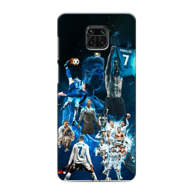 Силиконовый противоударный чехол на Xiaomi Redmi Note 9 Pro с принтом Реал Роналдо Силиконовый противоударный чехол на Xiaomi Redmi Note 9 Pro с принтом Реал Роналдо