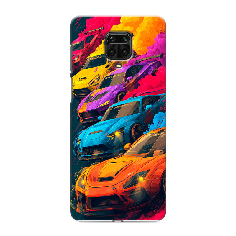 Пластиковый чехол на Xiaomi Redmi Note 9 Pro с принтом Тачки Пластиковый чехол на Xiaomi Redmi Note 9 Pro с принтом Тачки