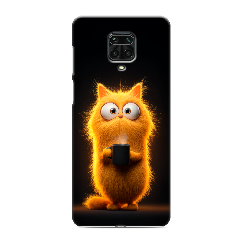 Силиконовый чехол на Xiaomi Redmi Note 9 Pro с принтом Смешной кот Силиконовый чехол на Xiaomi Redmi Note 9 Pro с принтом Смешной кот