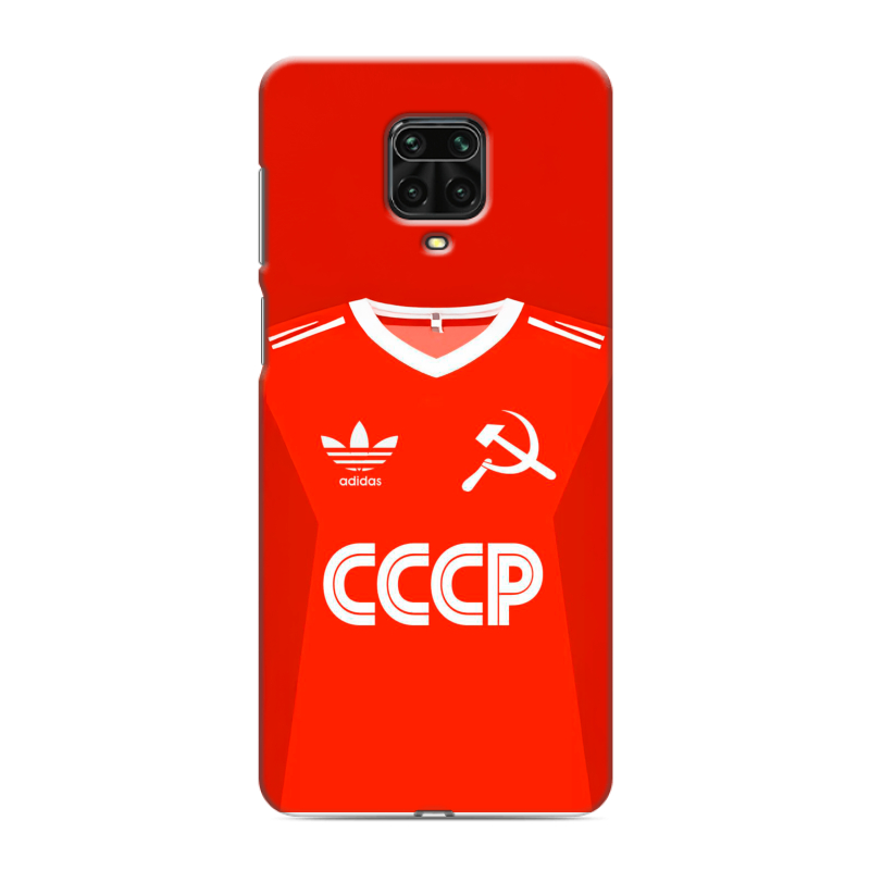 Пластиковый чехол на Xiaomi Redmi Note 9 Pro с принтом Флаг Герб СССР Пластиковый чехол на Xiaomi Redmi Note 9 Pro с принтом Флаг Герб СССР