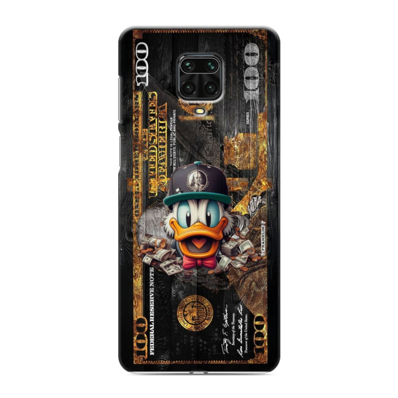 Силиконовый чехол на Xiaomi Redmi Note 9 Pro с принтом Дональд Дак Доллар Силиконовый чехол на Xiaomi Redmi Note 9 Pro с принтом Дональд Дак Доллар