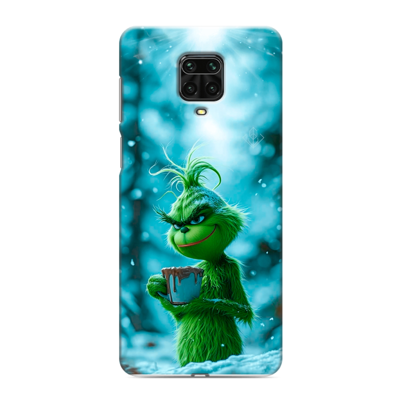 Силиконовый чехол на Xiaomi Redmi Note 9 Pro с принтом Новый год гринч Силиконовый чехол на Xiaomi Redmi Note 9 Pro с принтом Новый год гринч