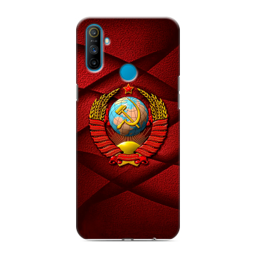 Силиконовый чехол на Realme C3 с принтом Герб СССР Силиконовый чехол на Realme C3 с принтом Герб СССР