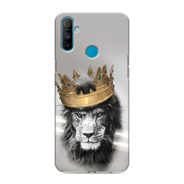 Силиконовый чехол на Realme C3 с принтом Лев с короной Силиконовый чехол на Realme C3 с принтом Лев с короной
