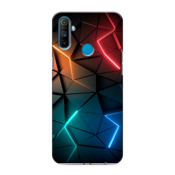 Силиконовый чехол на Realme C3 с принтом Абстракция неон Силиконовый чехол на Realme C3 с принтом Абстракция неон