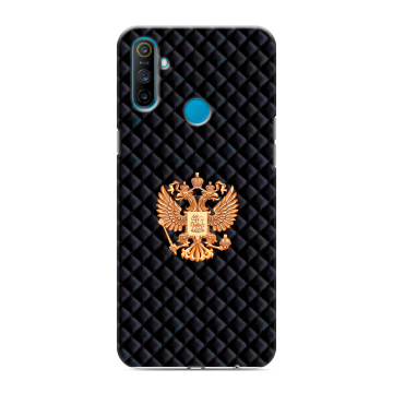 Силиконовый чехол на Realme C3 с принтом Герб России принт
