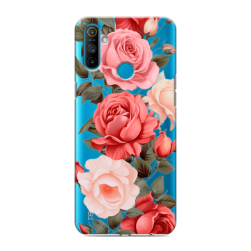 Силиконовый чехол на Realme C3 с принтом Розы Силиконовый чехол на Realme C3 с принтом Розы