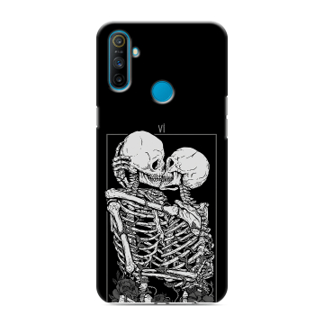 Силиконовый чехол на Realme C3 с принтом Поцелуй скелетов Силиконовый чехол на Realme C3 с принтом Поцелуй скелетов