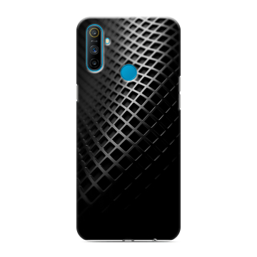 Силиконовый чехол на Realme C3 с принтом Текстура металла