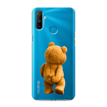 Силиконовый чехол на Realme C3 с принтом Медведь