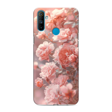 Силиконовый чехол на Realme C3 с принтом Розовые розы Силиконовый чехол на Realme C3 с принтом Розовые розы